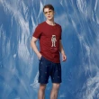 【JOHN HENRY】美國棉太空人短袖T恤-酒紅