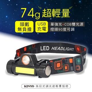 【KINYO】超輕量無段式調光頭燈(探照燈/露營/停電必備品 LED-705)