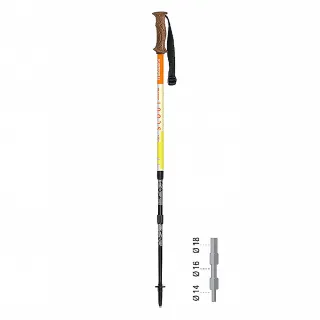 【MASTERS】義大利MASTERS Scout史考特避震登山杖(橘黃 1入)