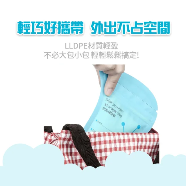 【KCS 嚴選】攜帶式大容量奶粉袋50入(奶粉袋/奶粉分裝袋/一次性奶粉袋/外出奶粉袋)