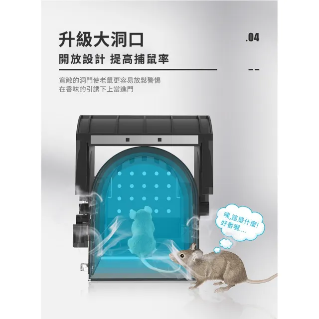 【ROYAL LIFE】鼠洞式自動關門捕鼠器-4入組(捕鼠器/驅鼠/陷阱/鼠籠/一觸即捕)