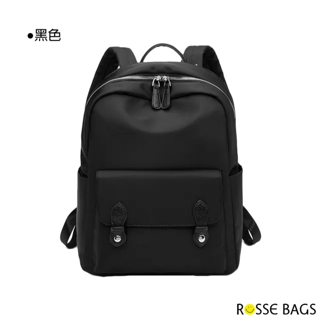 【Rosse Bags】時尚商務牛津布大容量雙肩後背包(現+預  粉色 / 灰色 / 黑色)
