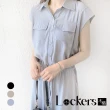 【Lockers 木櫃】夏季日式口袋無袖連衣裙 L111072504(連衣裙)