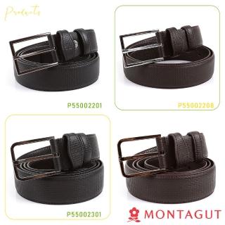 【MONTAGUT 夢特嬌】百搭實用休閒真牛皮皮帶(父親節送禮首選)
