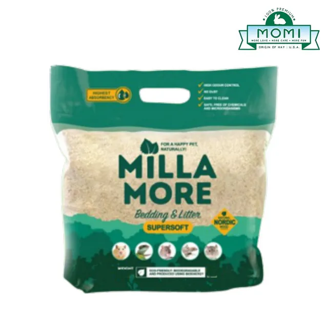 【MOMI 摩米】MILLAMORE 美麗多木質墊料 2kg*2包組（大顆粒/小顆粒）