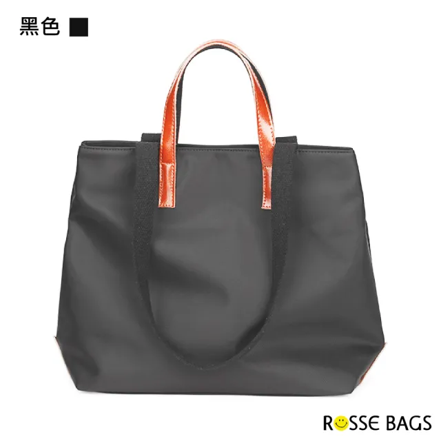 【Rosse Bags】輕便牛津布大容量簡約托特包(現+預  黑色／灰色／卡其色／墨綠色)