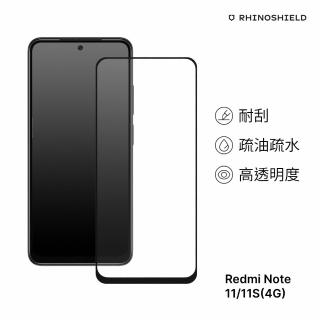 【RHINOSHIELD 犀牛盾】小米 Redmi Note 11/11S 4G 9H 3D滿版玻璃保護貼(曲面滿版)