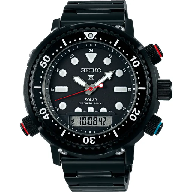 【SEIKO 精工】PROSPEX 40週年限量 鮪魚罐頭 阿諾太陽能潛水錶 送行動電源 開學(SNJ037P1/H855-00C0SD)