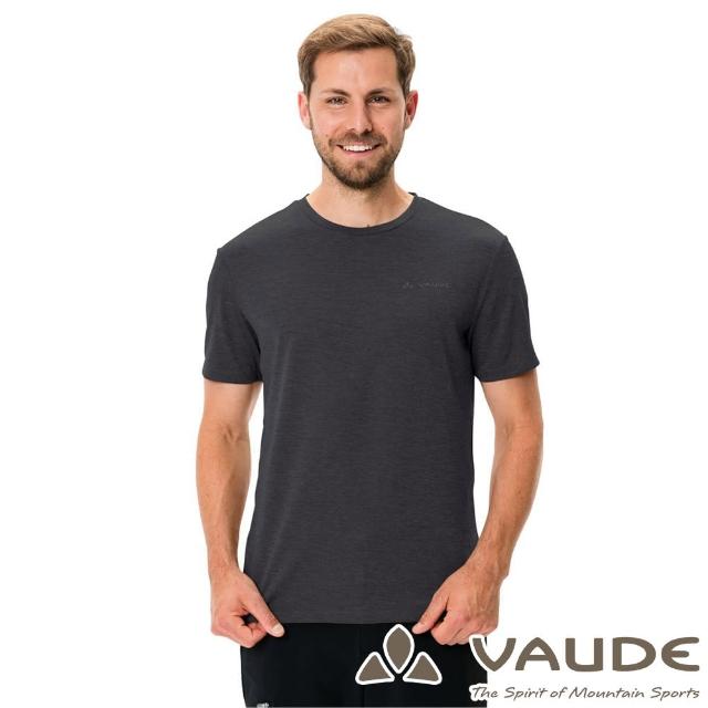 【VAUDE】男款透氣吸濕排汗快乾短袖T恤(VA-41326黑/彈性輕量/休閒旅遊/登山健行)