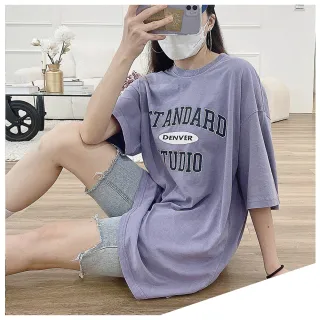 【Dition】復古水洗舊STANDARD落肩短t 大學服 山系 寬版oversize短袖上衣(水洗舊復古色系)