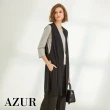【AZUR】時尚長版羊毛背心罩衫-2色