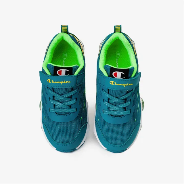 【Champion】童鞋 氣墊慢跑鞋 FLAME 2.0-藍綠/黃(KSUS-2315-69)