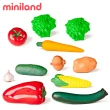 【西班牙Miniland】蔬菜11件附購物提籃(扮家家酒/角色扮演/西班牙原裝進口)