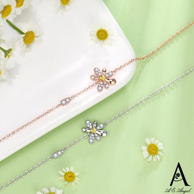 【ANGEL】青春雛菊典雅清新水鑽手鍊(2色可選)