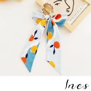 【INES】珍珠髮飾 飄帶髮飾 蝴蝶結髮飾/法式浪漫珍珠長飄帶蝴蝶結造型髮繩 髮飾 髮圈(款式2)