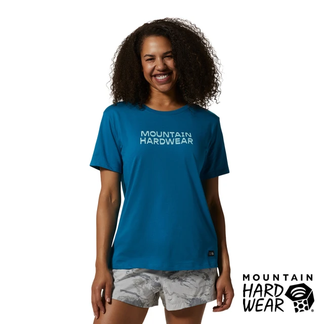 【Mountain Hardwear】MHW Logo Graphic Short Sleeve 短袖棉T恤女款 文森藍#1989381(100%舒適柔軟棉材質)