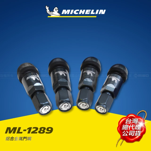 【Michelin 米其林】高性能 鋁合金 輪胎氣門嘴 四入組 ML-1289(精密螺紋技術 牢固 不鬆脫 不漏氣)