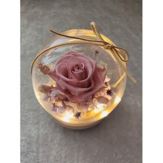 【OSTARA FLORIST 奧斯塔拉花藝】玫瑰女王玻璃球永生花(永生花材、不凋玫瑰、永生配材)