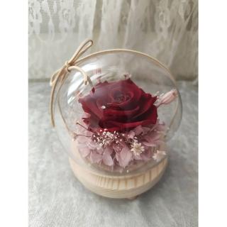 【OSTARA FLORIST 奧斯塔拉花藝】傾心玻璃球永生花(永生花材、不凋玫瑰、永生配材)