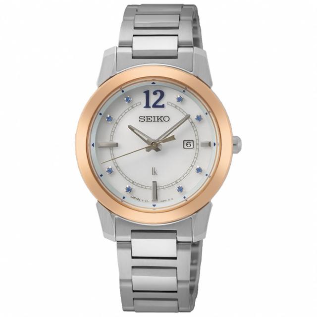 【SEIKO 精工】LUKIA 閃耀星光太陽能女錶-白x銀/31mm 雙12限定(SUT414J1/V137-0DL0K)