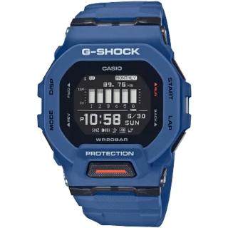 【CASIO 卡西歐】G-SHOCK 手機藍芽連線功能計步多功能運錶 情人節 送禮(GBD-200-2/速)