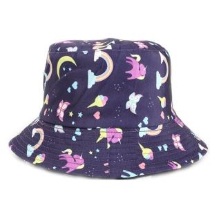 【米蘭精品】現貨+預購 漁夫帽遮陽帽(星空獨角獸平頂雙面男女帽子情人節生日聖誕節交換禮物74cq52)