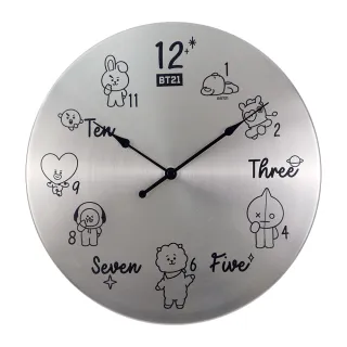 【CarryPlus】BT21的數學課鐵片掛鐘_LINE FRIENDS官方授權(Carry+獨家設計鐵片鐘、MIT高品質)