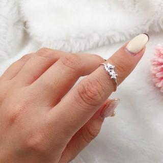 【Niloe】桃花狐狸 指耀華麗尾戒系列-女款創新設計(925純銀、可做尾戒、對戒)