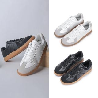 【FUFA Shoes 富發牌】質感素面拼接休閒鞋-黑/白 1CU63/2CU63(女鞋/男鞋/女休閒鞋/男休閒鞋)