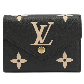【Louis Vuitton 路易威登】LV M80968 VICTORINE 經典印花壓紋牛皮三折零錢短夾(現貨)