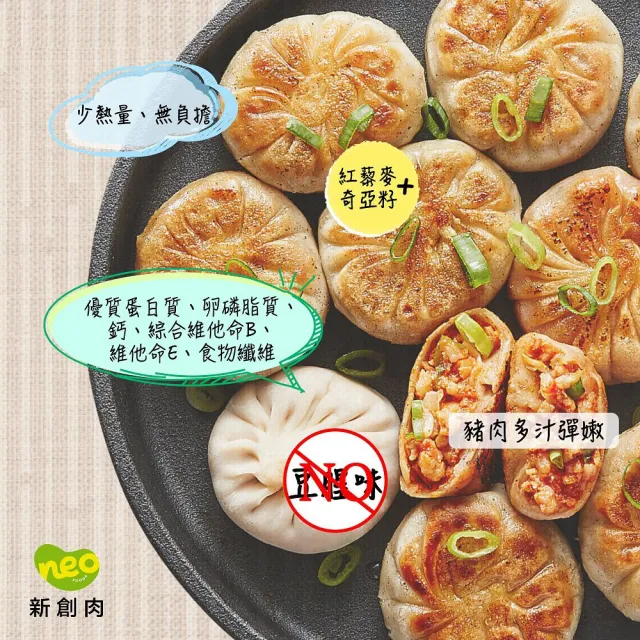 【大成】NEO FOODS︱Neo新創蔬食泡菜纖肉餅︱單盒組︱600g／20顆／盒(植物肉 素食 蔬食 植物蛋白製品)