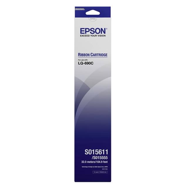 【EPSON】官方直營 10入組★原廠色帶 S015611 黑(LQ-690CII)