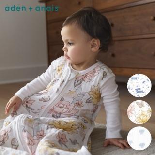 【aden+anais 官方直營】有機棉舒適睡袋/3款(藍調森林/世外桃源/動物王國)