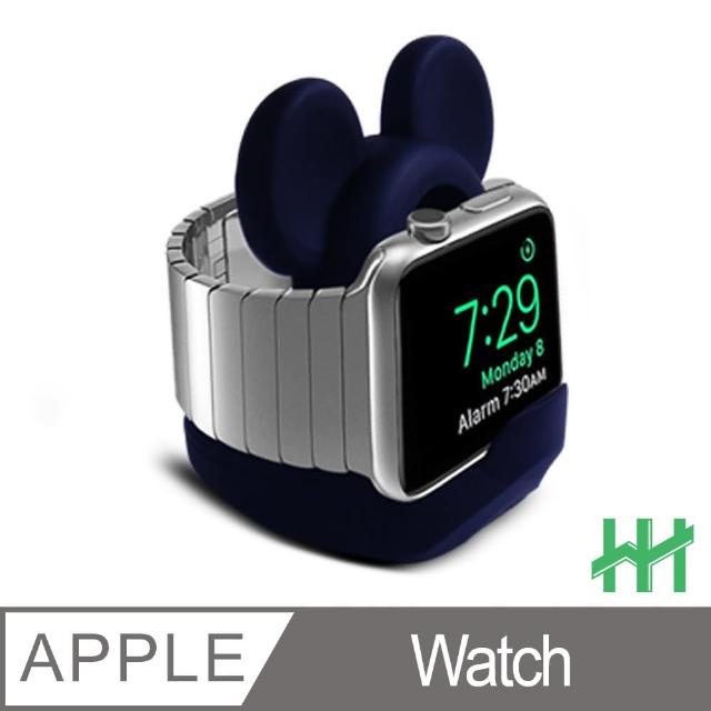 【HH】Apple Watch 米奇造型環保矽膠充電底座-黑色(HPT-EAPWB-03K)