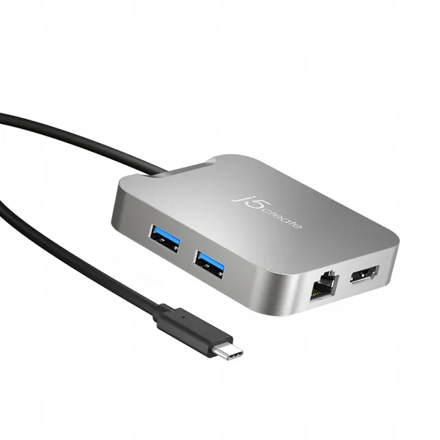 【j5create 凱捷】Google認證4K60 USB-C多功能擴充集線器 – JCD391
