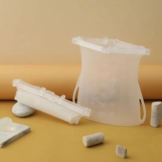 【仁舟淨塑】捲收矽密保鮮袋1000ml 雪酪白(食物袋/密封袋/收納袋)
