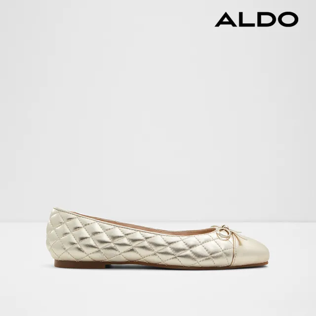 【ALDO】BRAYLYNN-菱格紋芭蕾舞平底鞋-女鞋(金色)