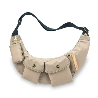 【satana】Soldier 現代職人斜背胸包(奶茶色)