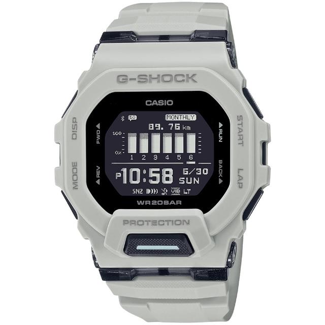 【CASIO 卡西歐】G-SHOCK 手機藍牙連線計步多功能運動錶 情人節 禮物(GBD-200UU-9/速)
