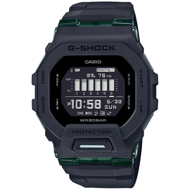 【CASIO 卡西歐】G-SHOCK 手機藍牙連線計步多功能運動錶 電子錶 雙11 送禮(GBD-200UU-1/速)