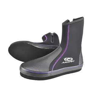 【Aropec】AROPEC Hovercraft 氣墊船長筒毛氈底潛水鞋(黑紫)
