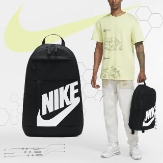 【NIKE 耐吉】後背包 Elemental Backpack 黑 白 男女款 雙肩背 基本款 拉鍊口袋 大容量(DD0559-010)