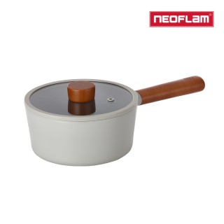 【NEOFLAM】韓國製FIKA 2.0鑄造單柄湯鍋18CM-暗夜灰(IH爐可用鍋)