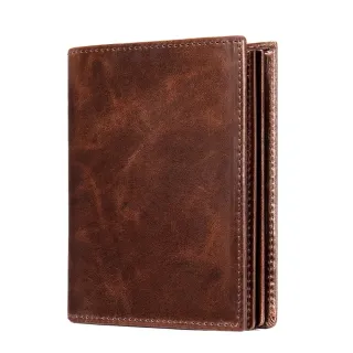 【米蘭精品】現貨+預購 真牛皮短夾真皮錢包手拿包男包包(多卡位牛皮豎款男包包2色74cb35)