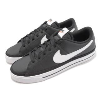 【NIKE 耐吉】休閒鞋 Court Legacy NN 男鞋 女鞋 黑 白 基本款 復古 經典 皮革 平底鞋(DH3162-001)