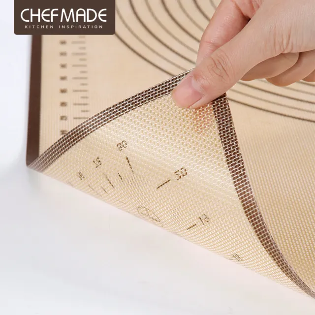 【美國Chefmade】加大款 玻璃纖維 耐冷熱矽膠揉麵墊-50x70cm(CM069)