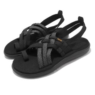 【TEVA】涼拖鞋 VOYA Strappy 女鞋 黑 灰 專利織帶 休閒 戶外 涼鞋(1099271HBK)