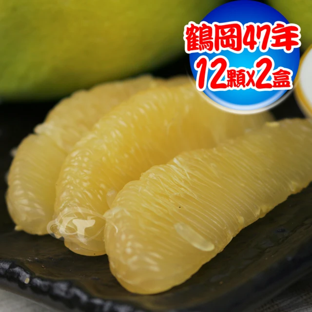 【果之家】預購-老欉47年冠軍金質獎鶴岡文旦12粒禮盒x2盒柚子(9/2後出貨)