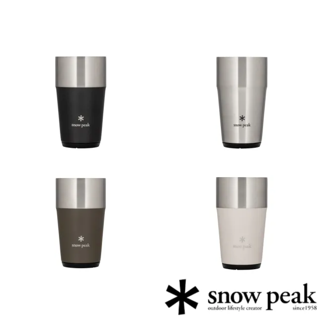 【Snow Peak】真空啤酒厚平底杯16oz TW-470(TW-470-BK、TW-470-SL、TW-470-SN、TW-470-OG)