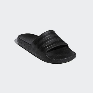【adidas 愛迪達】運動鞋 拖鞋 休閒鞋 男拖鞋 女拖鞋 黑 ADILETTE AQUA(F35550)